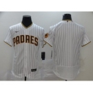 Men's Nike Padres Blank White Strip 2020 Baseball Flexbase Jersey