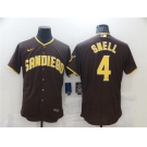 Men's Nike San Diego Padres #4 Blake Snell Brown Alternate Flex Base Authentic Collection Baseball Jersey