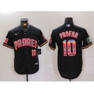 Men's San Diego Padres #10 Jurickson Profar Black Mexico Cool Base Stitched Jersey