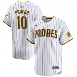 Men's San Diego Padres #10 Jurickson Profar White 2024 Home Limited Baseball Stitched Jersey