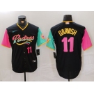 Men's San Diego Padres #11 Yu Darvish Black Player Number Fashion Baseball Jersey