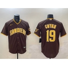 Men's San Diego Padres #19 Tony Gwynn Brown Cool Base Stitched Baseball Jersey
