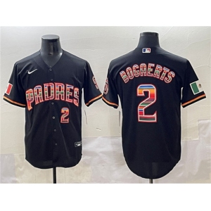 Men's San Diego Padres #2 Xander Bogaerts Black Mexico Cool Base Stitched Baseball Jersey