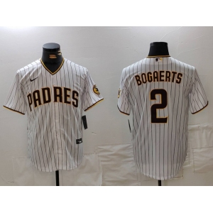 Men's San Diego Padres #2 Xander Bogaerts White Cool Base Stitched Jersey