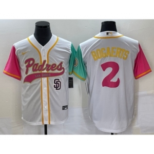 Men's San Diego Padres #2 Xander Bogaerts White NEW 2023 City Connect Cool Base Stitched Jersey