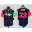 Men's San Diego Padres #22 Juan Soto Black 2022 City Connect Cool Base Stitched Jersey