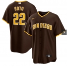 Men's San Diego Padres #22 Juan Soto Brown Stitched MLB Cool Base Nike Jersey