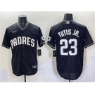 Men's San Diego Padres #23 Fernando Tatis Jr. Black Stitched Baseball Jersey