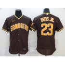 Men's San Diego Padres #23 Fernando Tatis Jr. Brown Alternate Flex Base Authentic Collection Baseball Jersey