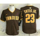 Men's San Diego Padres #23 Fernando Tatis Jr Brown Limited Stitched Jersey