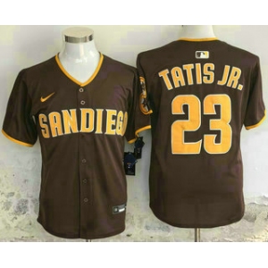 Men's San Diego Padres #23 Fernando Tatis Jr Brown Limited Stitched Jersey