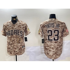 Men's San Diego Padres #23 Fernando Tatis Jr Camo Stitched Cool Base Nike Jerseys