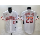 Men's San Diego Padres #23 Fernando Tatis Jr Mexico White Cool Base Stitched Baseball Jersey