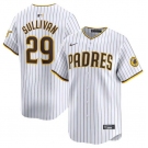 Men's San Diego Padres #29 Brett Sullivan White 2024 Home Limited Baseball Stitched Jersey