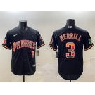 Men's San Diego Padres #3 Jackson Merrill Black Mexico Cool Base Stitched Baseball Jersey