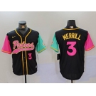 Men's San Diego Padres #3 Jackson Merrill Number Black NEW 2023 City Connect Cool Base Stitched Jersey