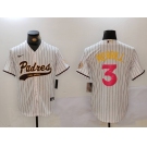 Men's San Diego Padres #3 Jackson Merrill white Cool Base Stitched Baseball Jersey