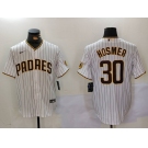 Men's San Diego Padres #30 Eric Hosmer White Stitched Cool Base Nike Jersey