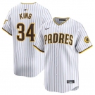 Men's San Diego Padres #34 Michael King White 2024 Home Limited Baseball Stitched Jersey