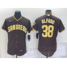 Men's San Diego Padres #38 Jorge Alfaro Brown Stitched MLB Flex Base Nike Jersey