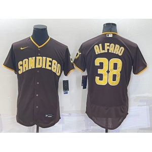 Men's San Diego Padres #38 Jorge Alfaro Brown Stitched MLB Flex Base Nike Jersey