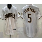 Men's San Diego Padres #5 Ramon Laureano White Limited Jersey