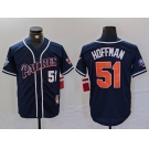 Men's San Diego Padres #51 Trevor Hoffman Navy Player Number Cooperstown Cool Base Jersey