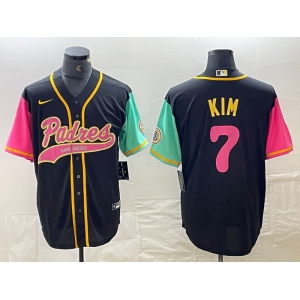 Men's San Diego Padres #7 Ha Seong Kim Black NEW 2023 City Connect Cool Base Stitched Jerseys