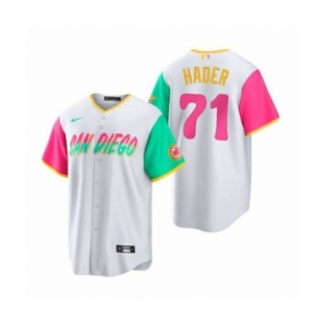 Men's San Diego Padres #71 Josh Hader White 2022 City Connect Cool Base Stitched Jersey