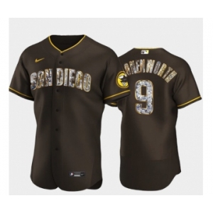 Men's San Diego Padres #9 Jake Cronenworth Diamond Edition Brown Jersey