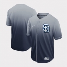 Men's San Diego Padres Blank Authentic Grey Drift Fashion MLB Baseball Jersey