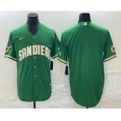 Men's San Diego Padres Blank Green Cool Base Stitched Baseball Jersey