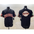 Men's San Diego Padres Team Big Logo Black Mexico Cool Base Stitched Baseball Jersey