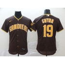 Nike Men's San Diego Padres #19 Tony Gwynn Brown Alternate Flex Base Authentic Collection Baseball Jersey