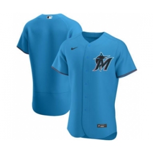 Men's Nike Miami Marlins 2020 Blue Alternate Authentic Team Baseball Jersey