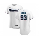 Men's Nike Miami Marlins #93 Yimi Garcia White Home 2020 Authentic Player Baseball Jersey