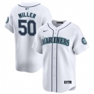 Men Seattle Mariners #50 Bryce Miller White Home Limited Stitched Jersey