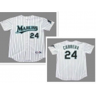 Men's Florida Marlins #24 MIGUEL CABRERA 2005 Home Majestic Throwback Baseball Jersey