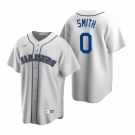 Men's Nike Seattle Mariners #0 Mallex Smith White Cooperstown Collection Home Stitched Baseball Jersey