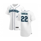 Men's Nike Seattle Mariners #22 Luis Torrens White Home 2020 Authentic Player Baseball Jersey