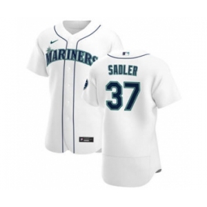 Men's Nike Seattle Mariners #37 Casey Sadler White Home 2020 Authentic Player Baseball Jersey
