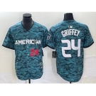 Men's Seattle Mariners #24 Ken Griffey Number Teal 2023 All Star Cool Base Stitched Jersey1