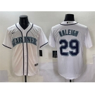 Men's Seattle Mariners #29 Cal Raleigh White Cool Base Stitched Baseball Jersey