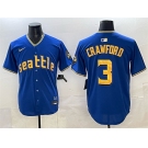 Men's Seattle Mariners #3 Cal Raleigh Royal 2025 Limited Stitched jersey