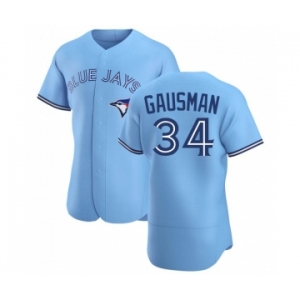 MEN'S TORONTO BLUE JAYS #34 KEVIN GAUSMAN BLUE POWDER ALTERNATE JERSEY