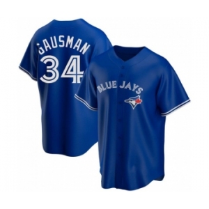 MEN'S TORONTO BLUE JAYS #34 KEVIN GAUSMAN ROYAL ALTERNATE JERSEY