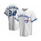 MEN'S TORONTO BLUE JAYS #34 KEVIN GAUSMAN WHITE HOME COOPERSTOWN COLLECTION JERSEY