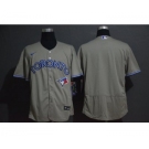 Men's Nike Blue Jays Blank Gray 2020 Baseball Flexbase Jersey