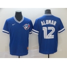 Men's Nike Toronto Blue #12 Roberto Alomar Blue M&N MLB Jersey