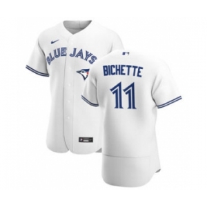 Men's Nike Toronto Blue Jays #11 Bo Bichette White Home 2020 Authentic Player Baseball Jersey